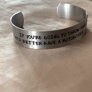 Metal, silver bracelet.